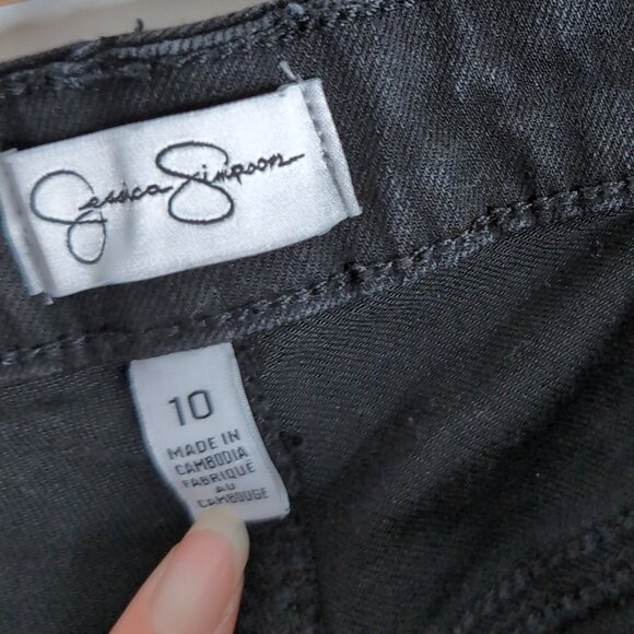 Jessica Simpson Women's Black High Rise Ankle Jean, Size 10 - Picture 5 of 9